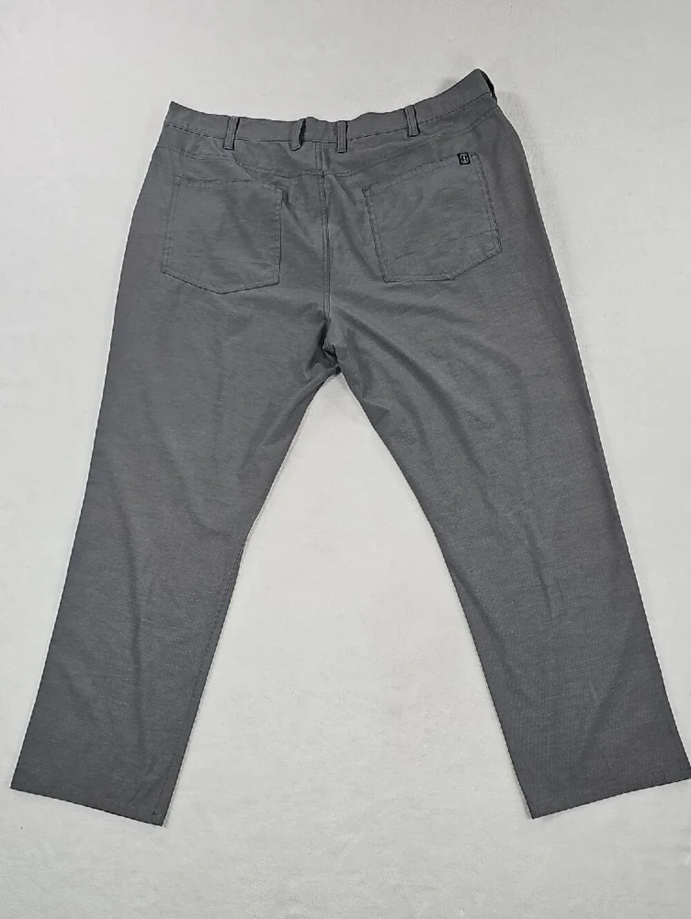 PGA Tour Mens Gray Micro Stripe Golf Pants 40x30 Performance Stretch 5-Pocket